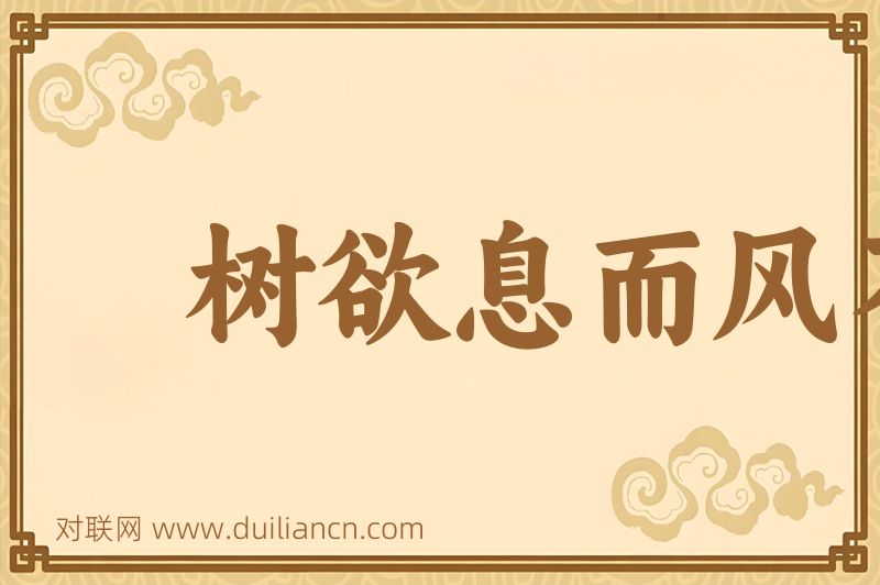 树欲息而风不停词语的意思