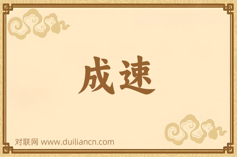 成速词语的意思