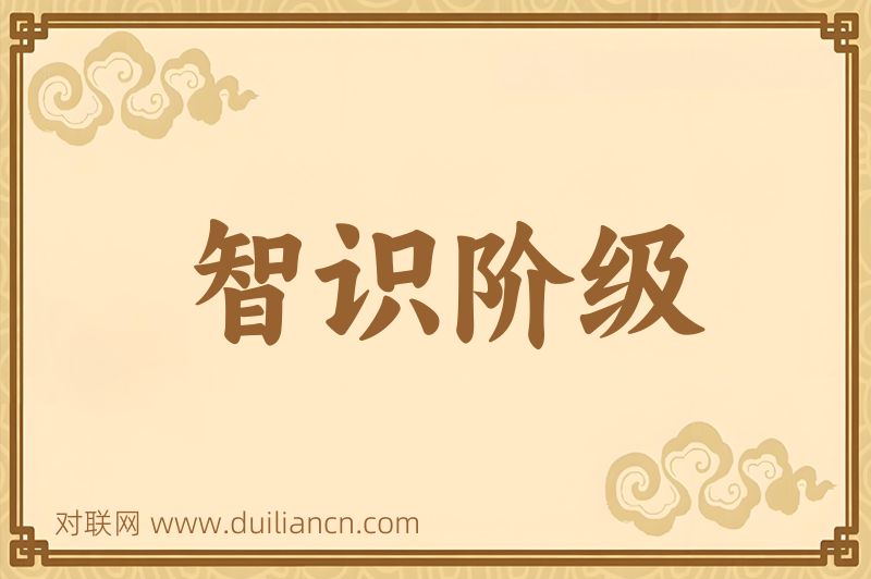 智识阶级词语的意思