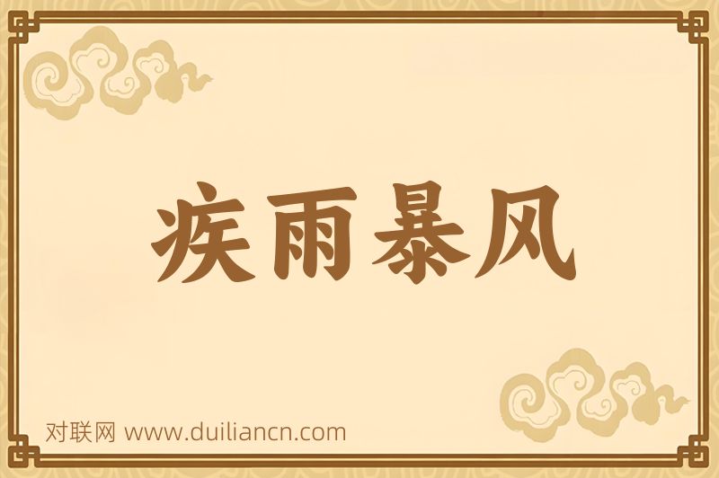 疾雨暴风词语的意思