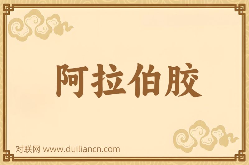 阿拉伯胶词语的意思