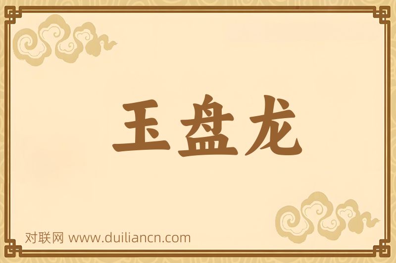 玉盘龙词语的意思