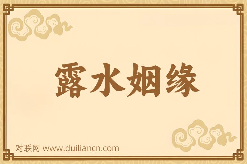 露水姻缘词语的意思