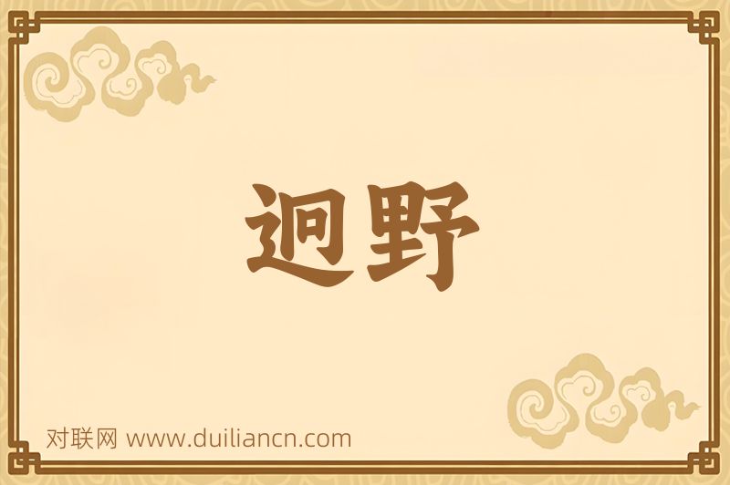 迥野词语的意思
