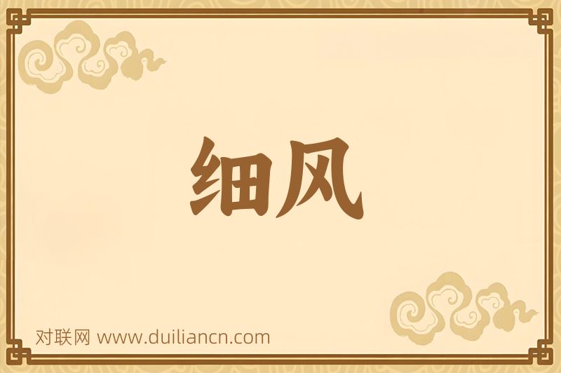细风词语的意思