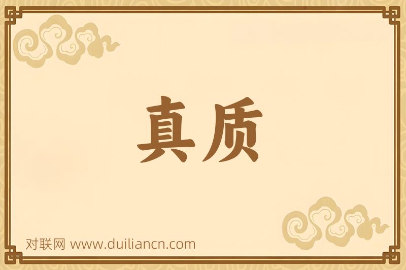 真质词语的意思