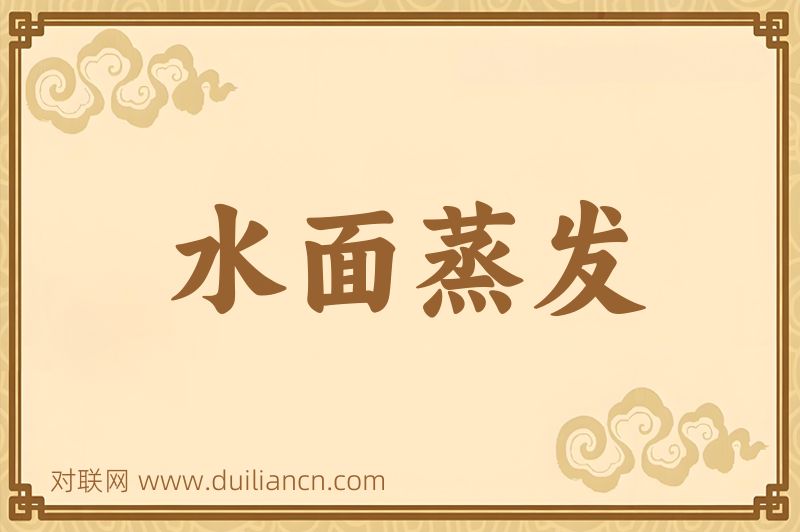水面蒸发词语的意思