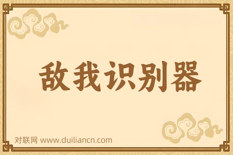 敌我识别器词语的意思