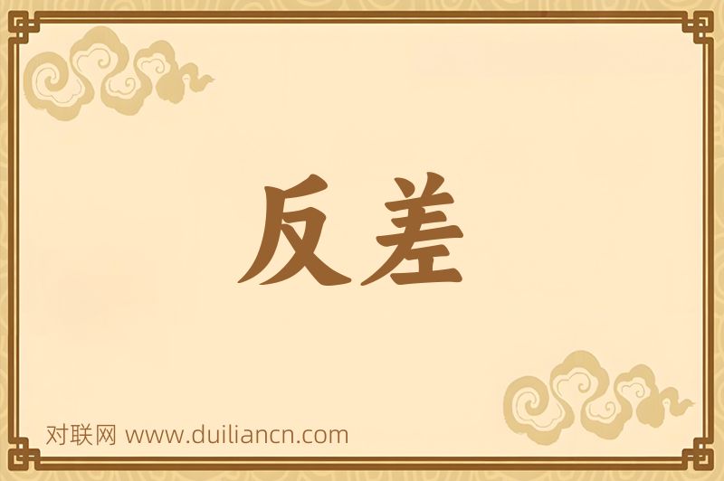 反差词语的意思