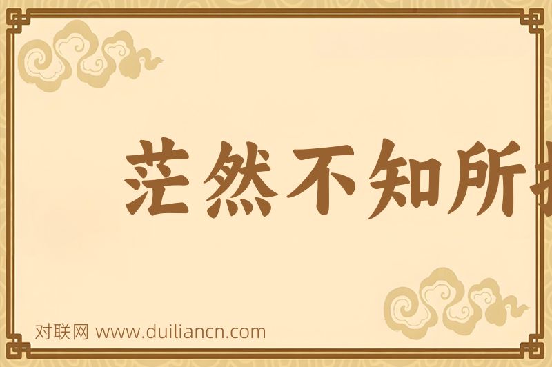 茫然不知所措词语的意思