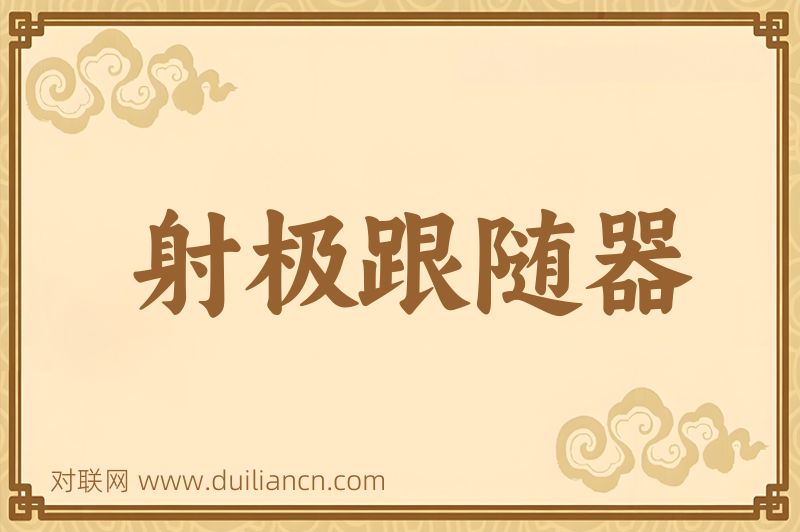 射极跟随器词语的意思