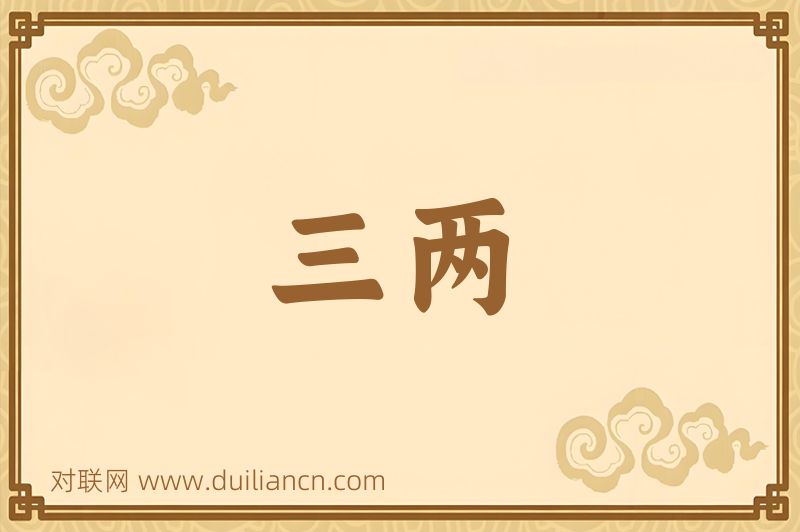 三两词语的意思