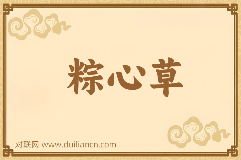 粽心草词语的意思
