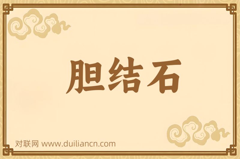 胆结石词语的意思