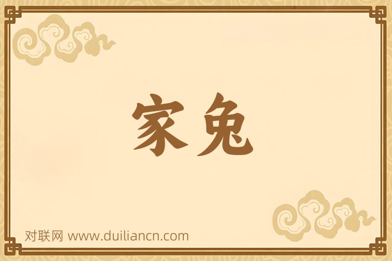 家兔词语的意思
