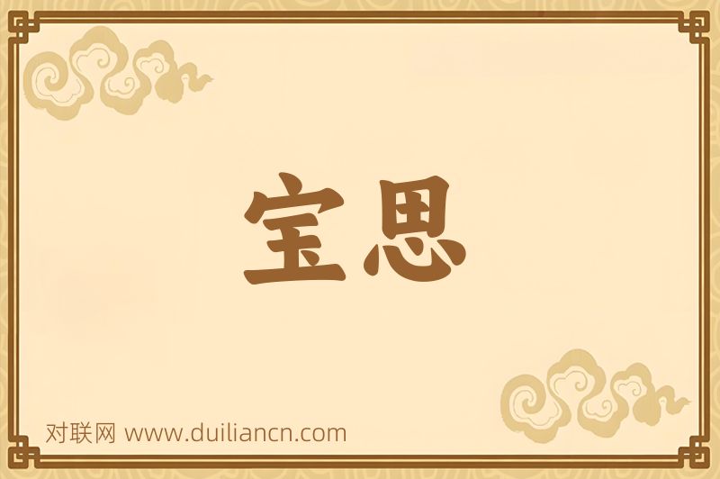 宝思词语的意思