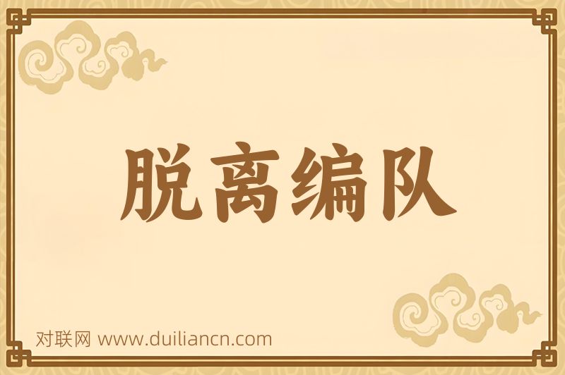 脱离编队词语的意思