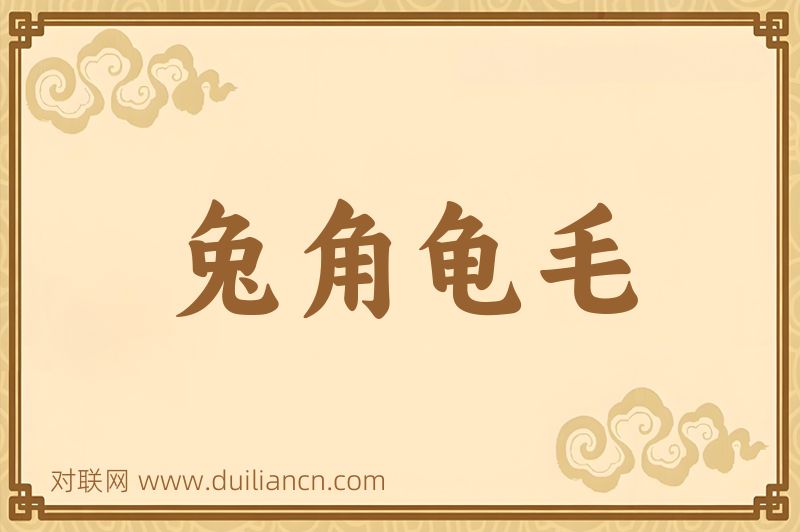 兔角龟毛词语的意思