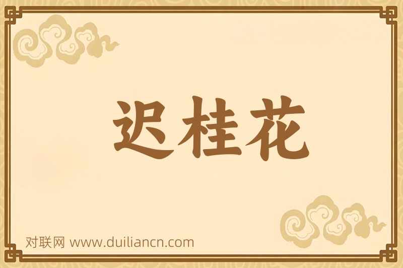 迟桂花词语的意思
