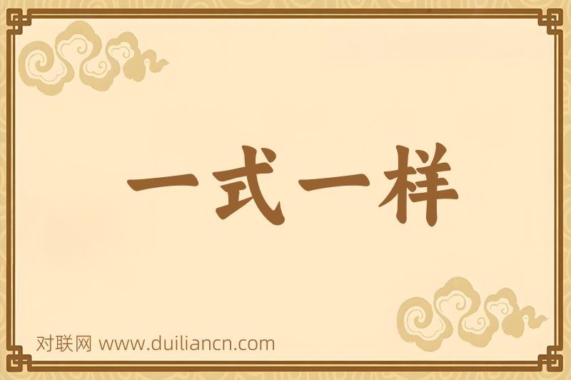一式一样词语的意思