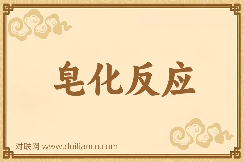 皂化反应词语的意思