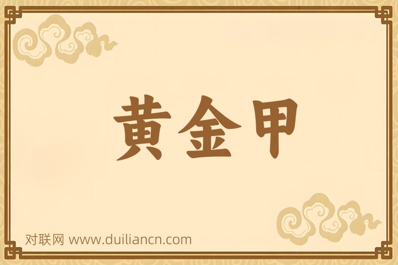 黄金甲词语的意思