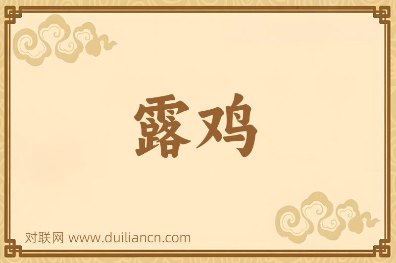 露鸡词语的意思