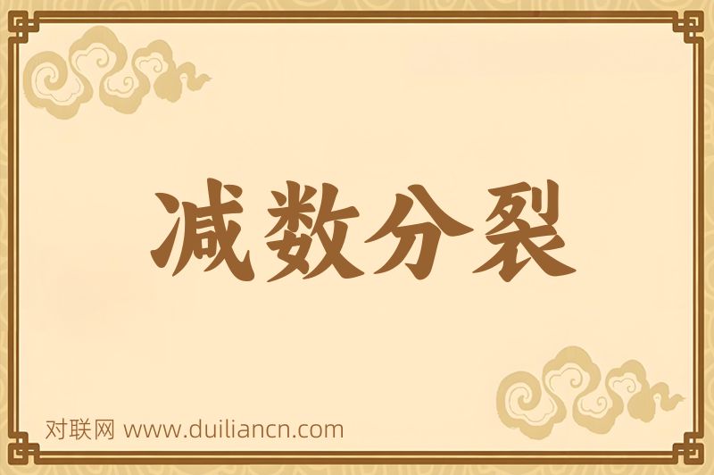 减数分裂词语的意思