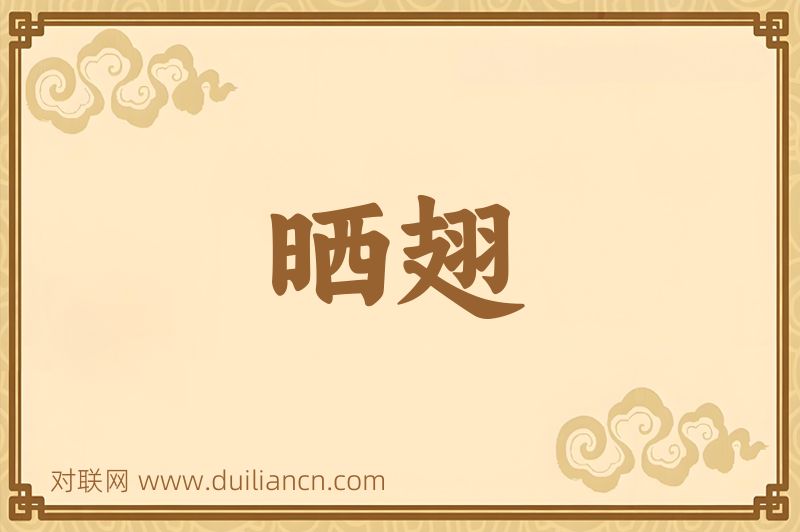 晒翅词语的意思