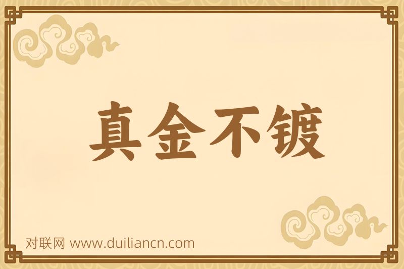 真金不镀词语的意思