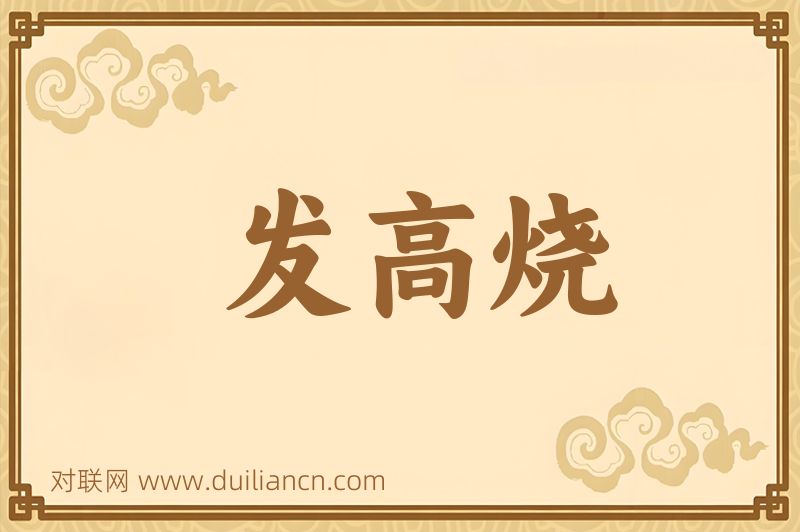 发高烧词语的意思
