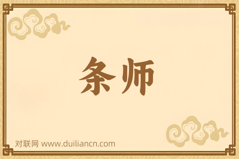 条师词语的意思