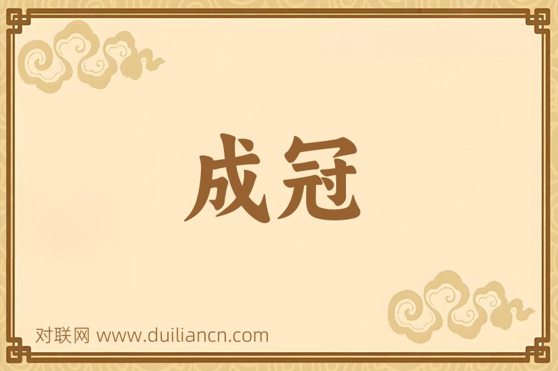 成冠词语的意思