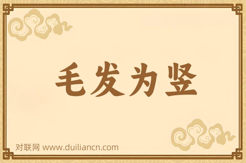 毛发为竖词语的意思