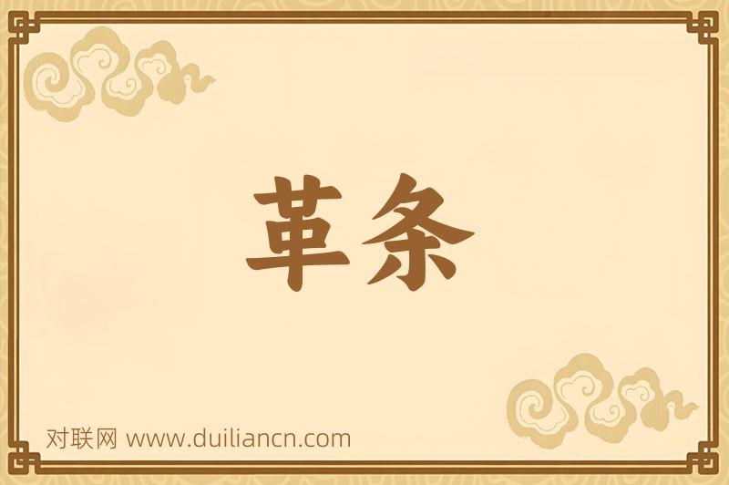 革条词语的意思