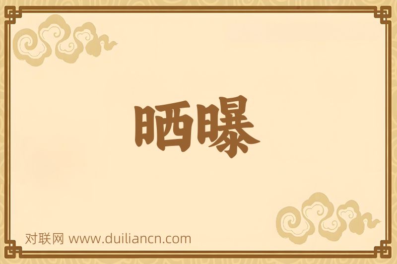 晒曝词语的意思