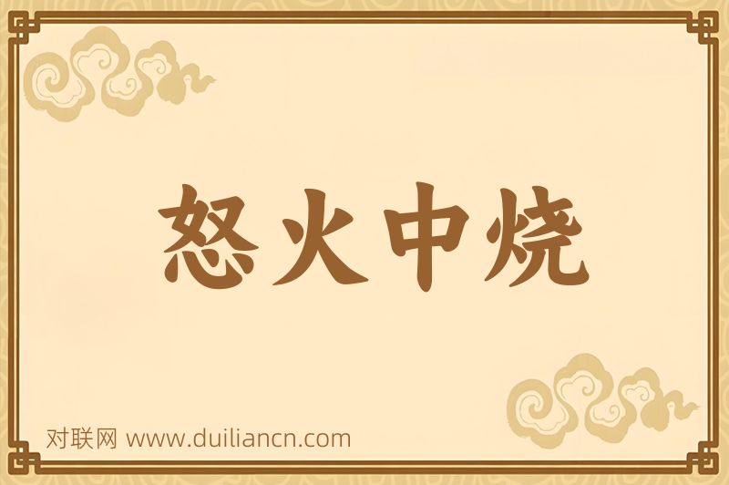 怒火中烧词语的意思