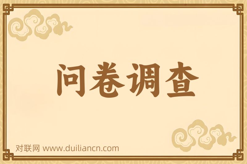 问卷调查词语的意思