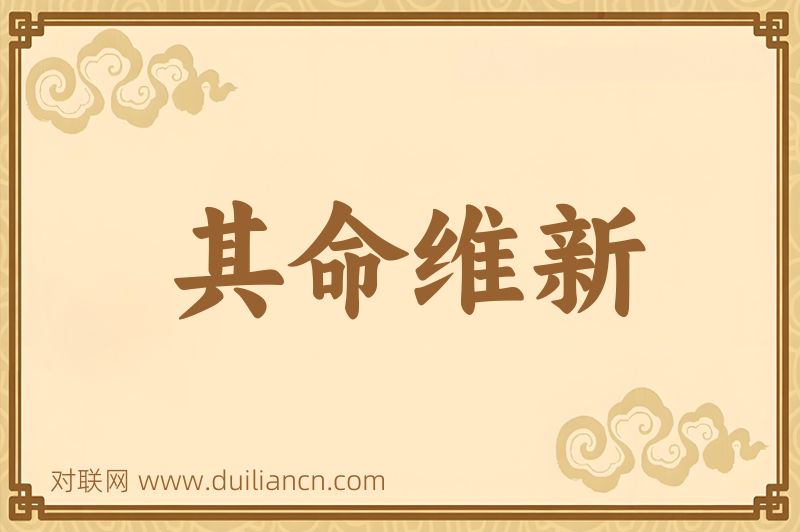 其命维新词语的意思