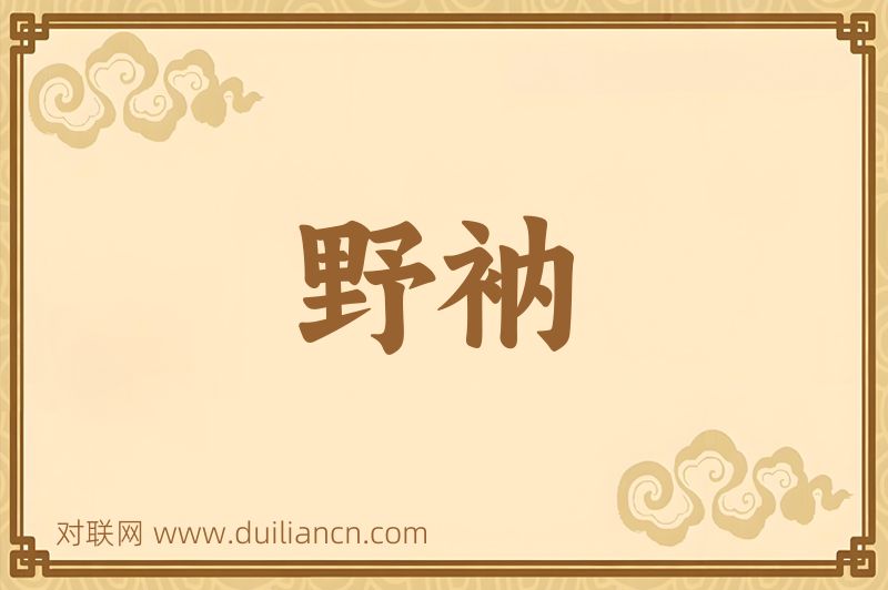 野衲词语的意思