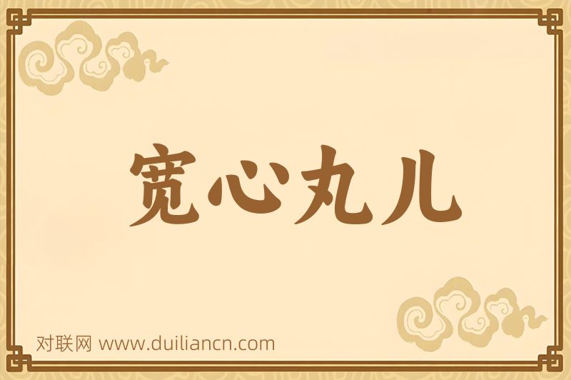 宽心丸儿词语的意思
