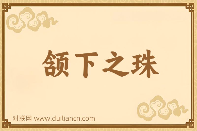 颔下之珠词语的意思