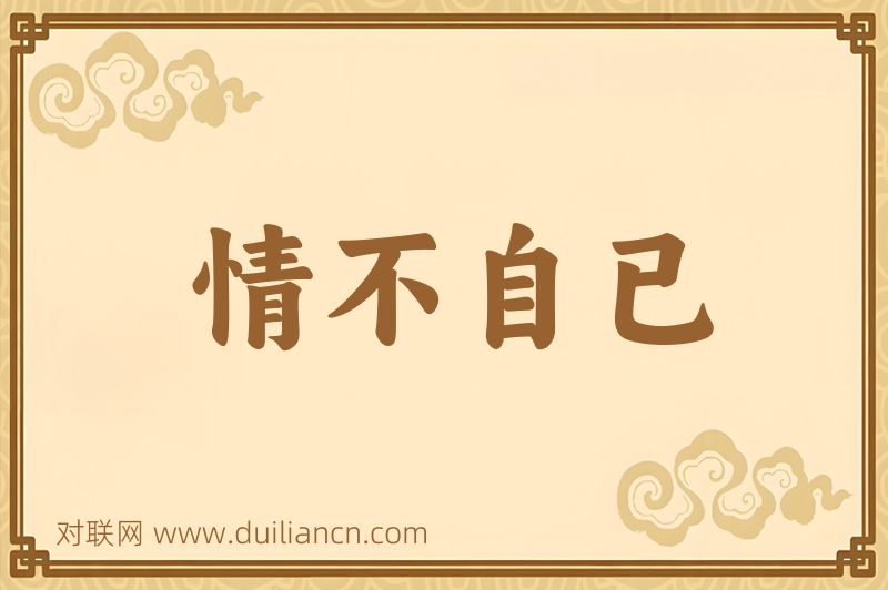 情不自已词语的意思