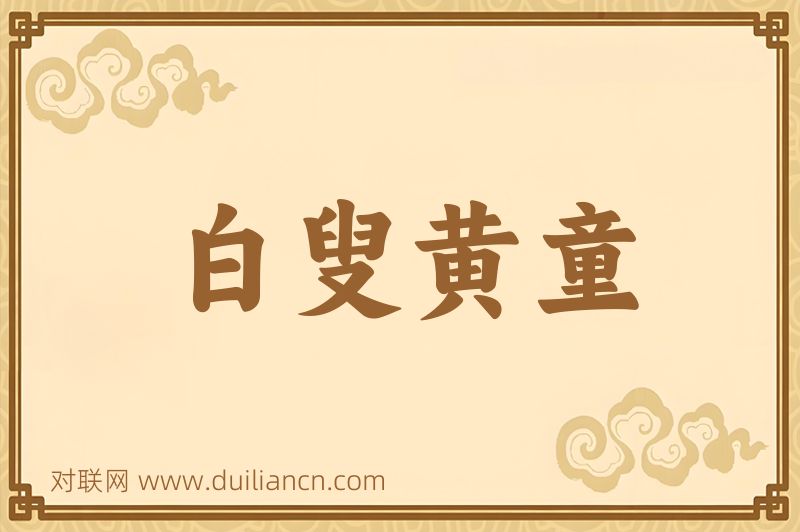 白叟黄童词语的意思