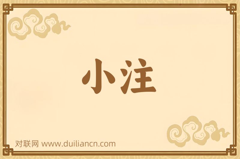 小注词语的意思