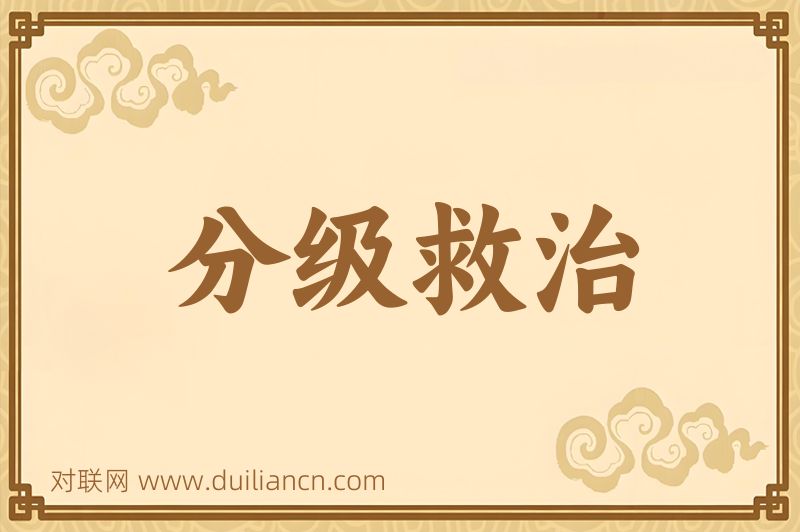 分级救治词语的意思