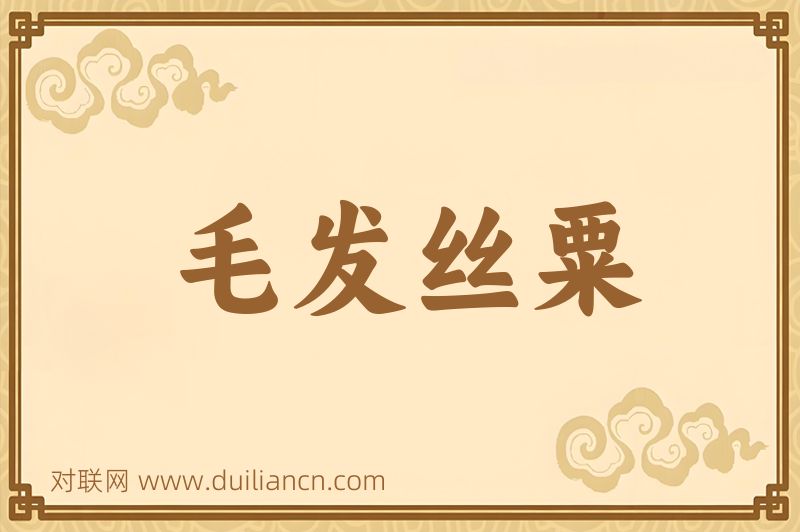 毛发丝粟词语的意思