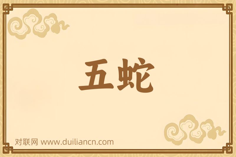 五蛇词语的意思