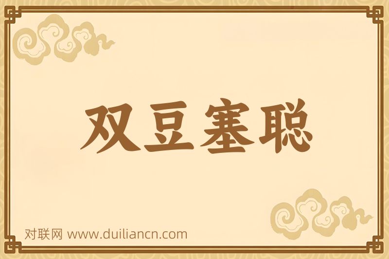 双豆塞聪词语的意思