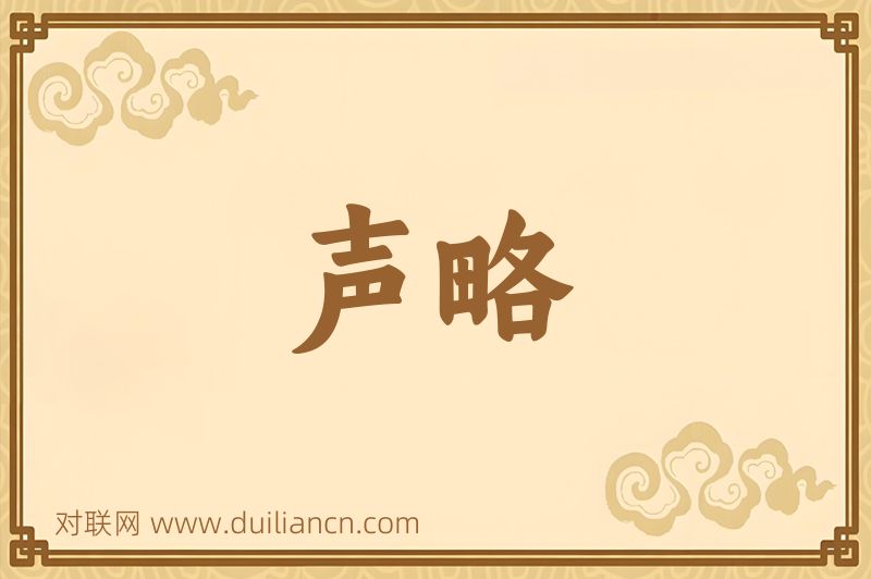 声略词语的意思